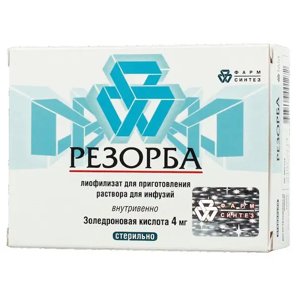 Zoledronic acid (Rezorba) lyophilisate for infusions 4 mg/5 ml - [5 ml vial]