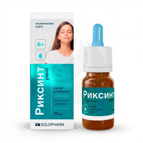 Oxymetazoline (Riksint rino) nasal drops 0.05% - [10 ml vial]