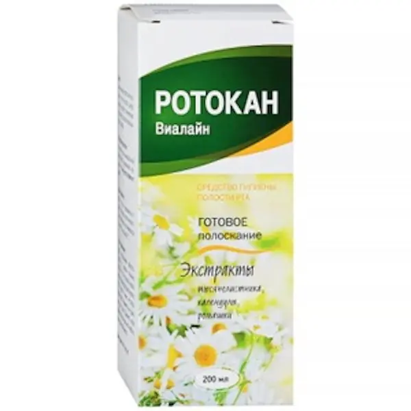 Chamomile, matricaria flowers, calendulae flos (Rotocan-Vialin) rinsing solution - [200 ml vial]