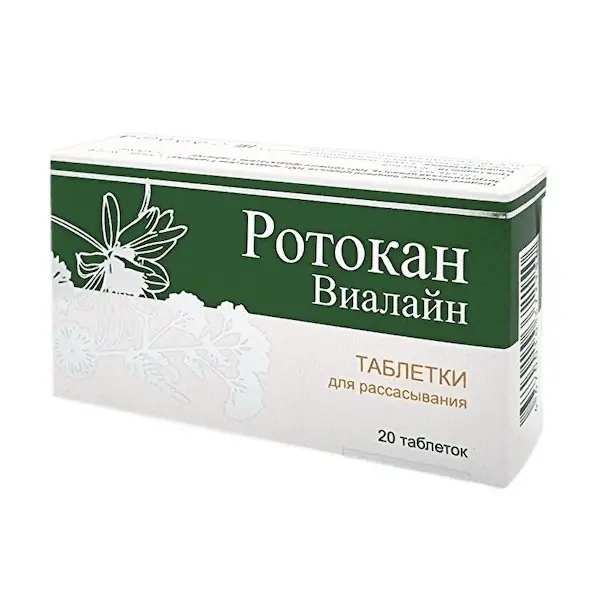 Chamomile, matricaria flowers, calendulae flos (Rotocan-Vialin) 800 mg - [20 lozenges]