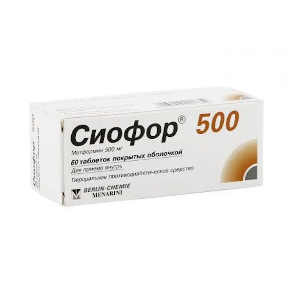 Metformin (Siofor) 500 mg - [60 tablets]