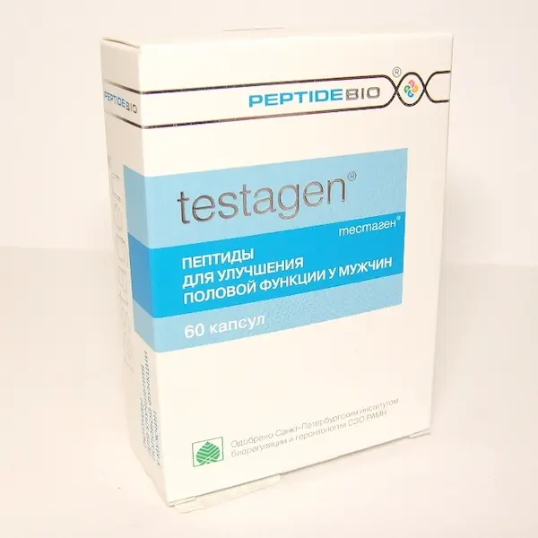 Lysine, glutamic acid, aspartic acid (Testagen) 200 mg - [60 capsules]