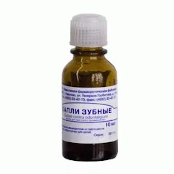 Camphor, peppermint oil, valerian (Dental drops) - [10 ml vial]