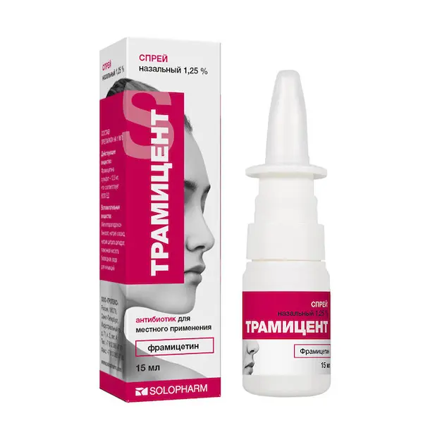 Framycetin (Tramicent) nasal spray 1.25% - [15 ml vial]