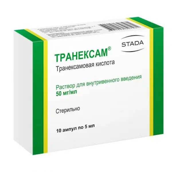 Tranexamic acid intravenous 50 mg/ml 5 ml - [10 ampoules]