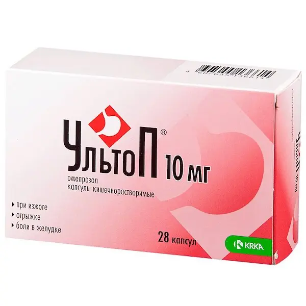 Omeprazole (Ultop) 10 mg - [28 capsules]