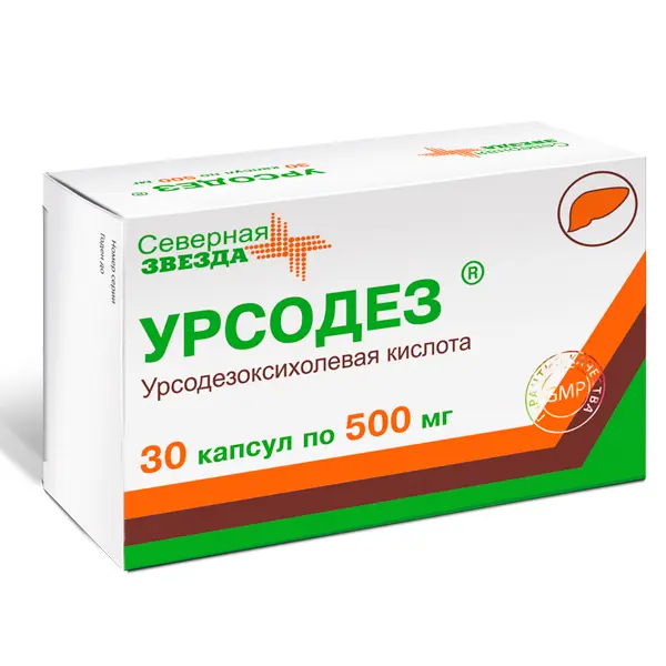 Ursodeoxycholic acid (Ursodez) 500 mg - [30 capsules]