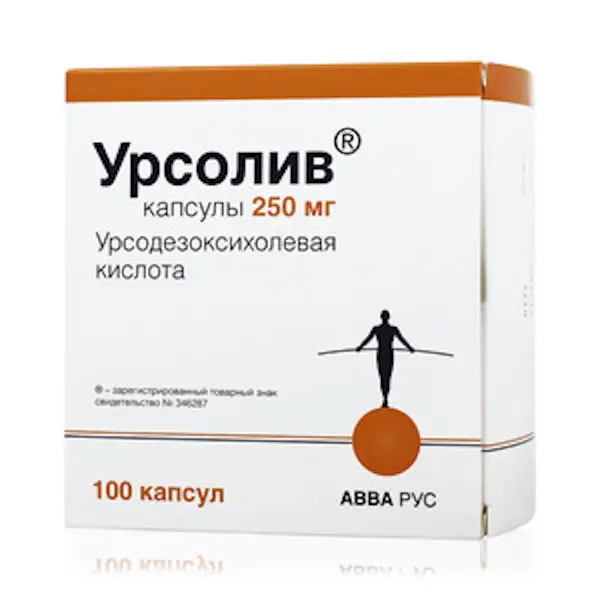 Ursodeoxycholic acid (Ursoliv) 250 mg - [100 capsules]
