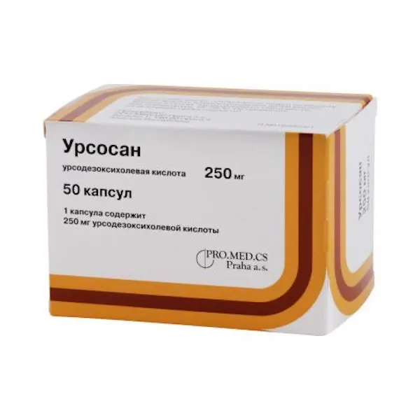 Ursodeoxycholic acid (Ursosan) 250 mg - [50 capsules]